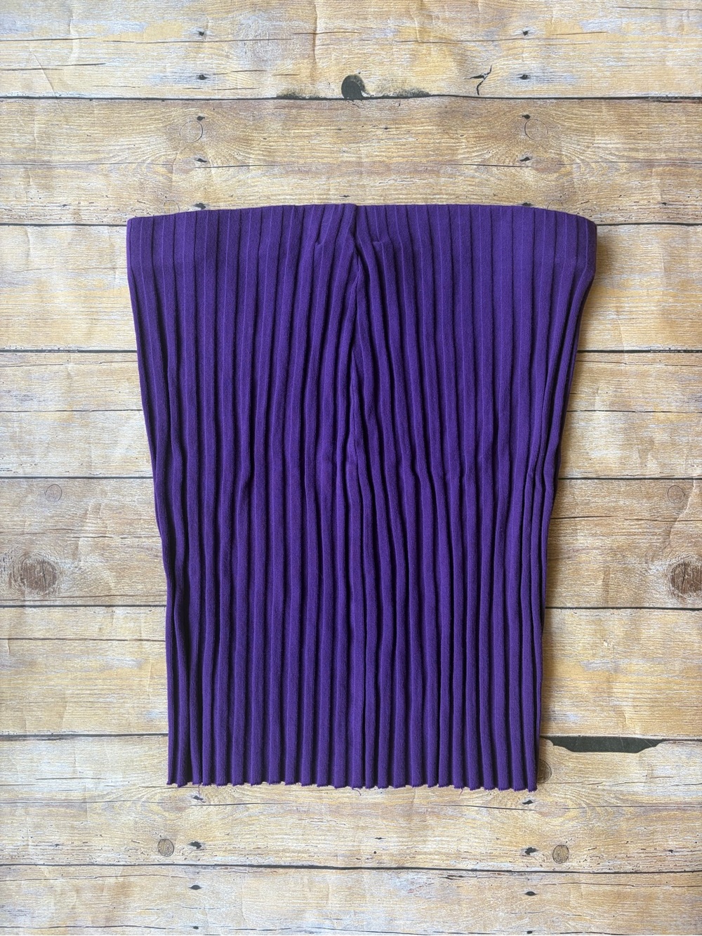 Cotton Citizen Purple Ribbed Knit Mini Skirt